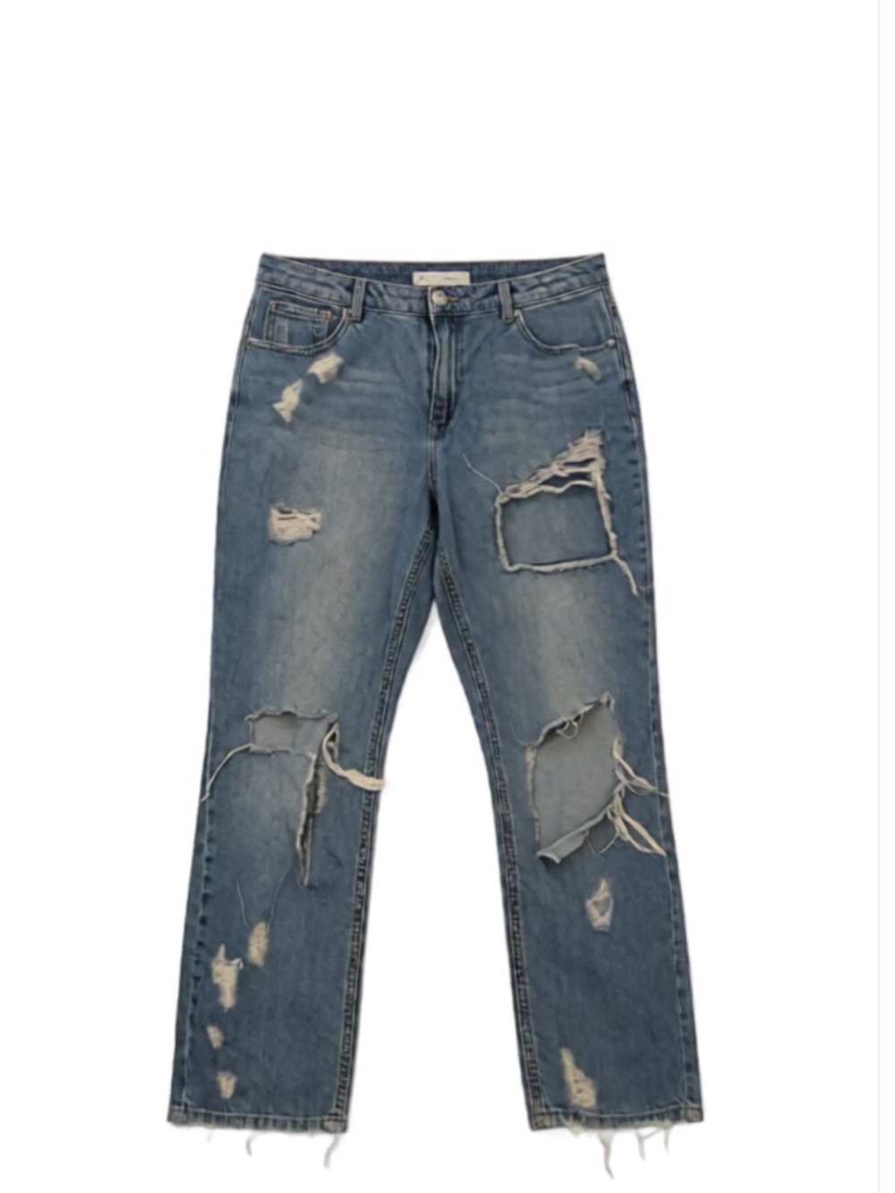 Almost Famous Women’s Distressed Blue Women's Ripped Jeans Size 13